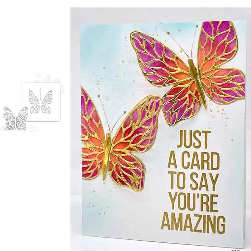 

Stylized Butterfly Set Metal Cutting Die Scrapbook Embossed Paper Card Album Craft Template Cut Die Stencils New for 2021 Arrive