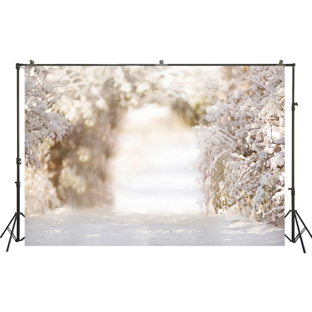 

HUAYI Photography Backdrop Winter Snowy Landscrape Photo Booth Background Christmas Holiday Family Party Newborns BackdropW-3592