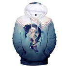 Толстовка Мужскаяженская с объемным рисунком, стильная Аниме Толстовка в стиле Харадзюку, пуловер с капюшоном и принтом в виде животных