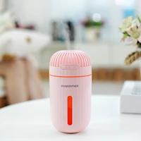 household usb air humidifier purifier mini ultrasonic aromatherapy humidificador diffusor with led light for car mist maker