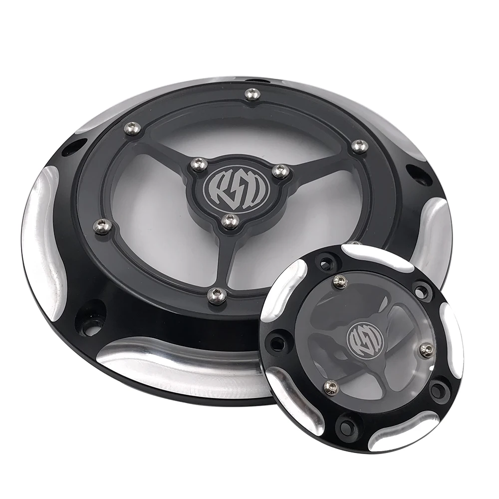 

Black Chrome Motorcycle parts RSD Derby Timing Timer Cover For Harley Road King Electra Glide Softail FXS FXDL FXDC FLHRS