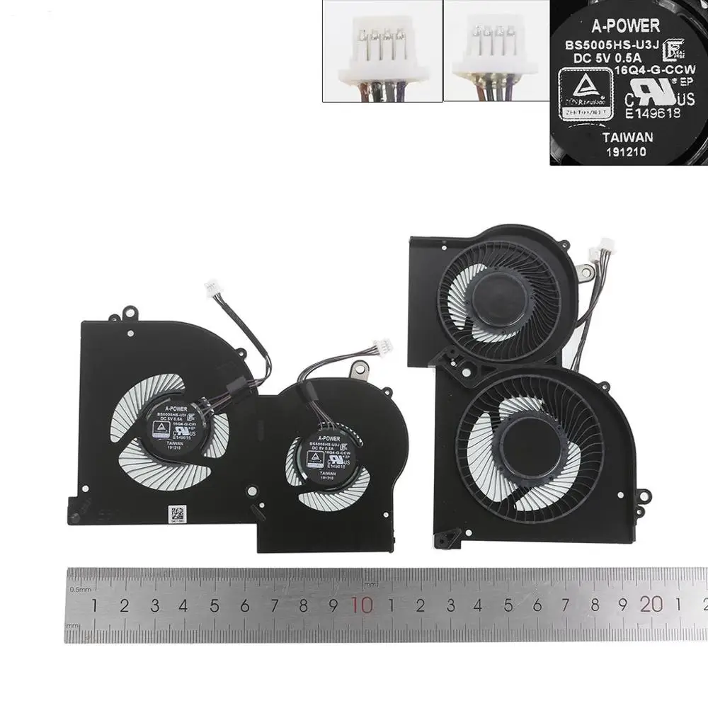 Новый охлаждающий вентилятор для ноутбука MSI GS65 GS65VR MS-16Q2 (версия 2 кулера