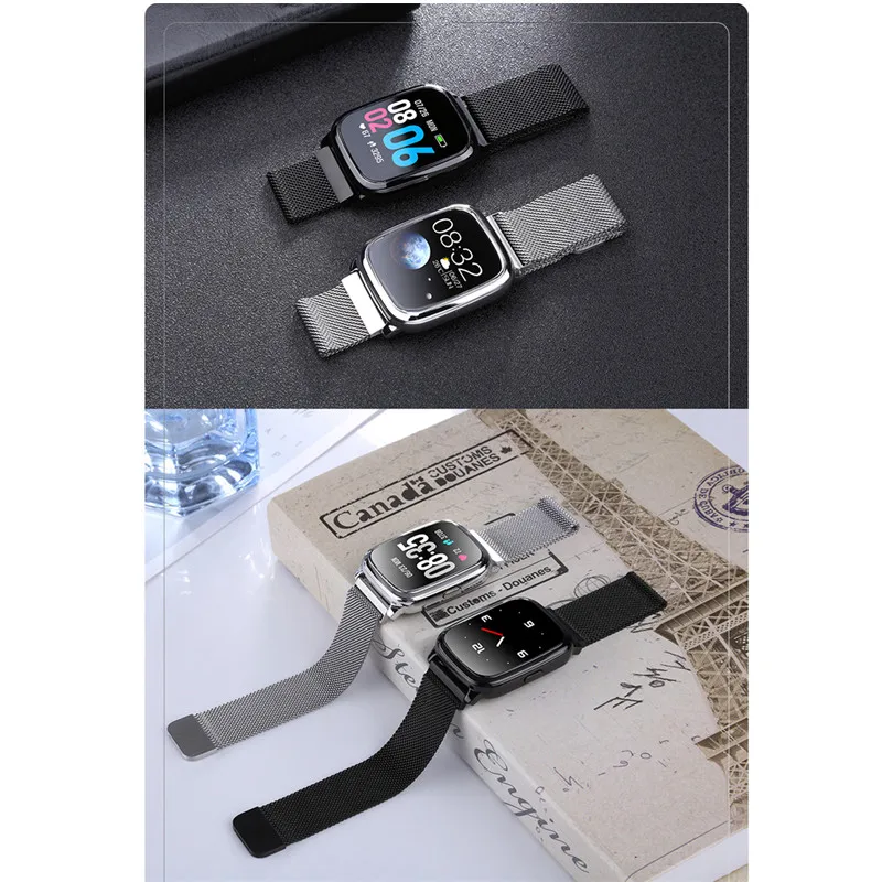 ONEVAN 1,3 дюймов Smartwatch пульсометр Монитор артериального давления погоды gps IP67 Фитнес браслет водонепроницаемый браслет