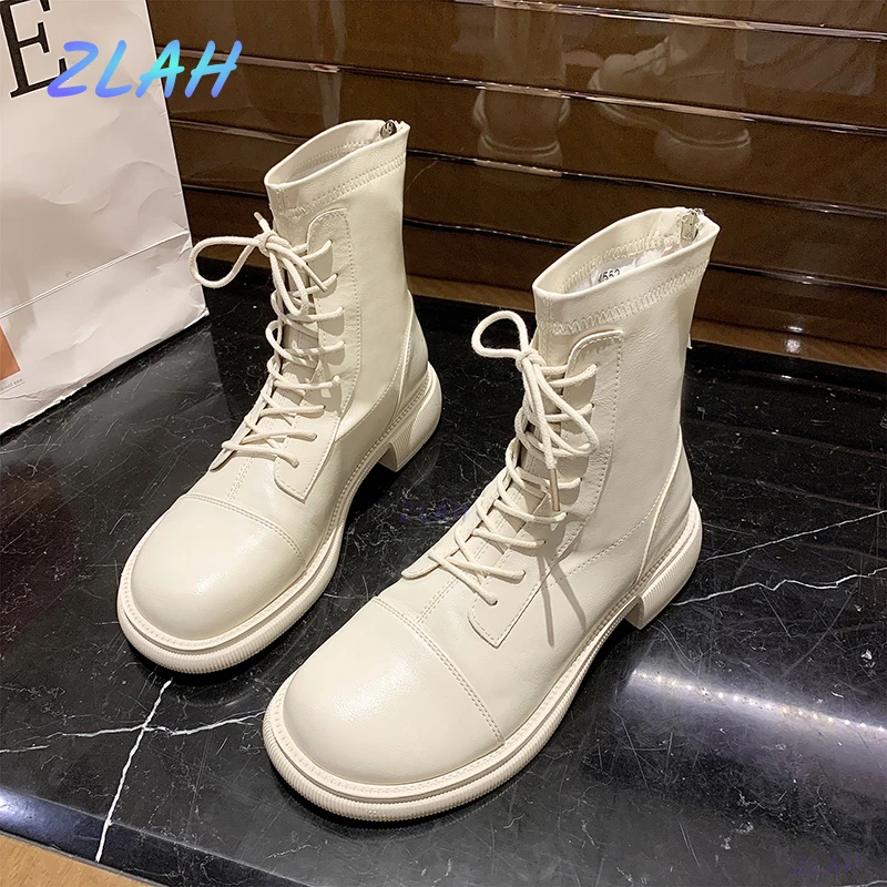 

Женские ботинки, женские ботильоны, женские ботинки на шнуровке, Лидер продаж, ботинки-мартинсы на толстой подошве, повседневные женские бо...