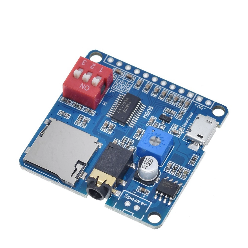 Модуль усилителя воспроизведения голоса для Arduino 5 Вт музыкальный mp3 плеер SD/TF