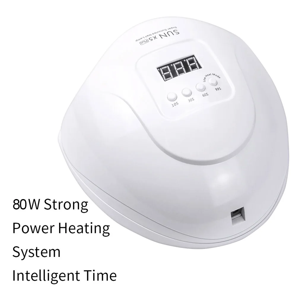 80 Вт УФ лампа светодиодный светильник для ногтей Сушилка солнечный свет маникюра