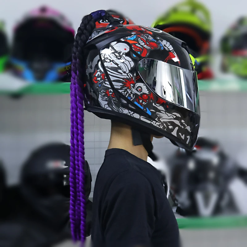 Moto rcycle шлем capacete cascos полное лицо гоночные шлемы двойной козырек гоночный Мото Кросс шлем Casco модульный Мото шлем - Цвет: d3