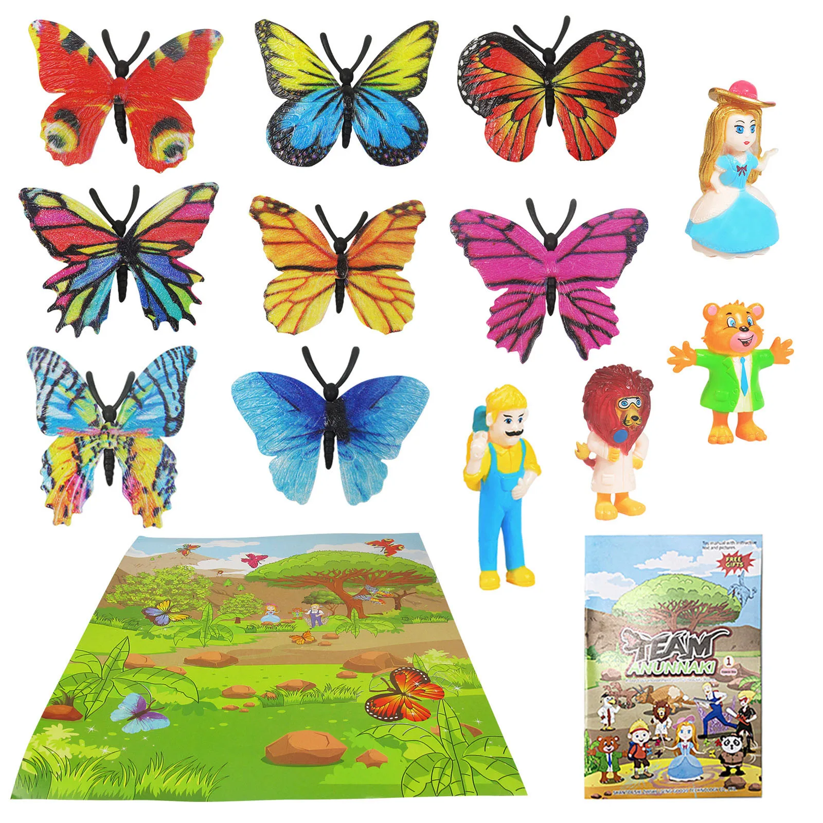 

Butterfly Simulation Animal Model Set Children's Early Education Cognitiv Toys education juguetes para nios