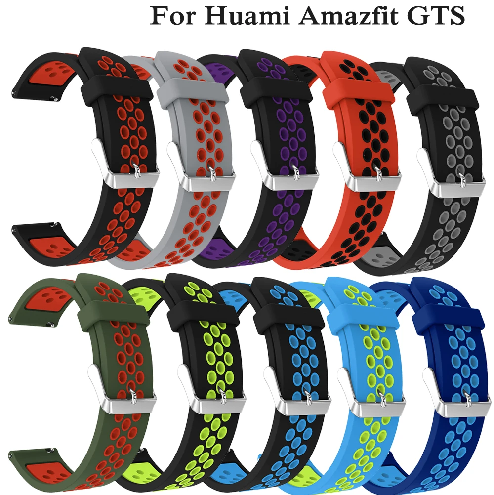 Мягкий силиконовый ремешок для Huami Amazfit GTS GTR 42 мм браслет 20 наручный Bip BIT