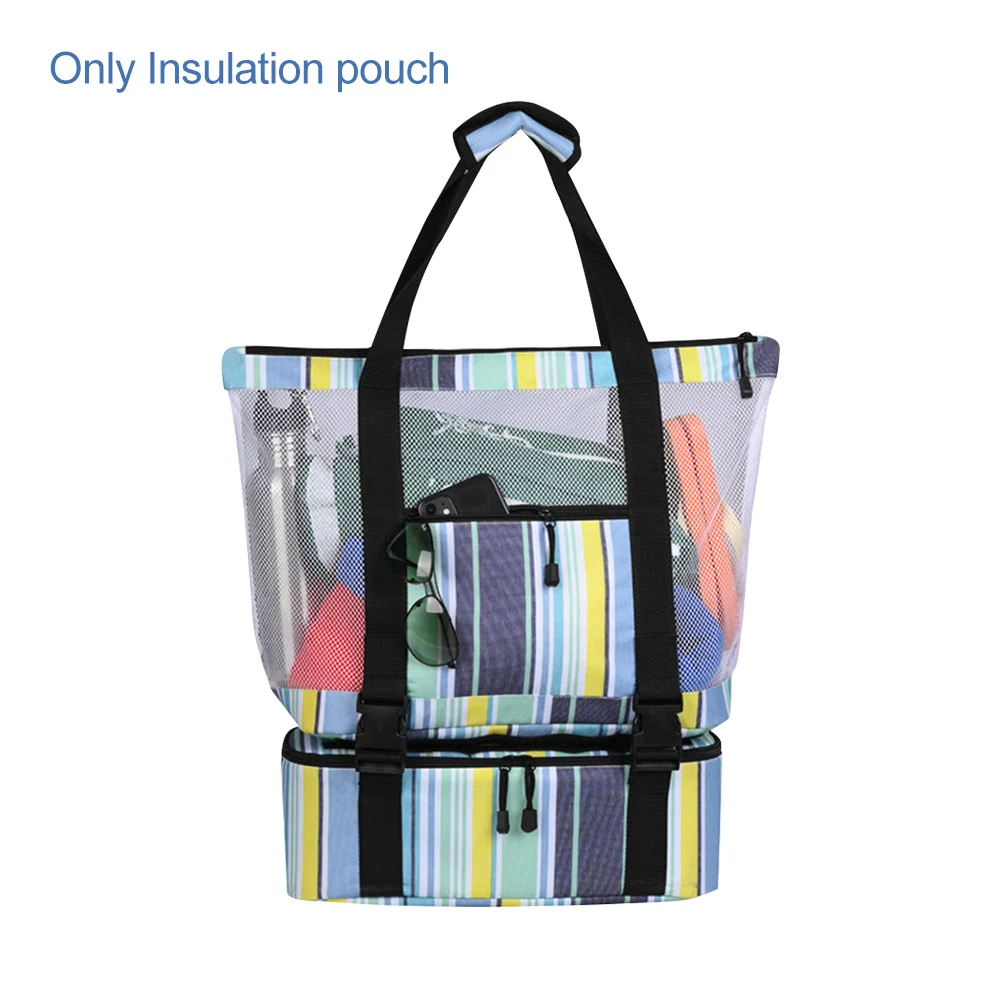 

Сумка-холодильник для пикника на молнии, портативная из ткани Оксфорд, вместительная Изолированная Сумочка для пикника, кемпинга, пляжа, ед...