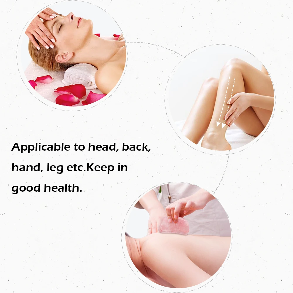 Natural Jade Gua sha Scraping Massage Scraper Face Massager Board Rose Quartz Agate Acupoint Facial Eye Care Beauty Tools |