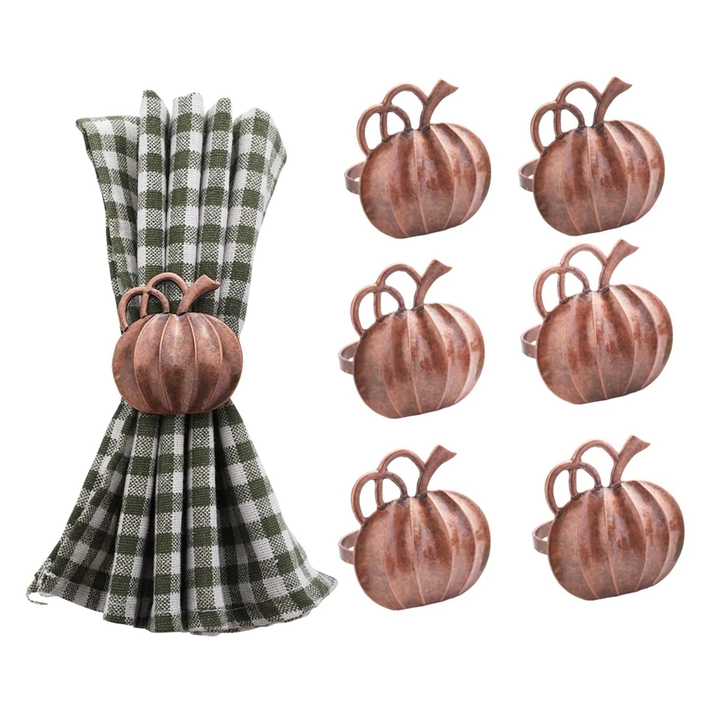 

8 шт., пряжки для салфеток в виде тыквы