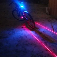 bicycle led rear tail light waterproof safety warning light 5 led and 2 laser night mountain bike light rear lamp bycicle light