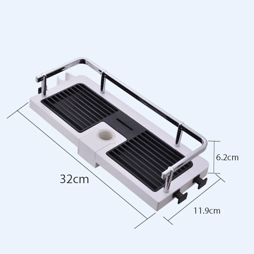 

Shower Storage Rack Organizer Bathroom Pole Shelves Shampoo Tray Stand Single Tier No Drilling Lifting Rod Shower Head Holder