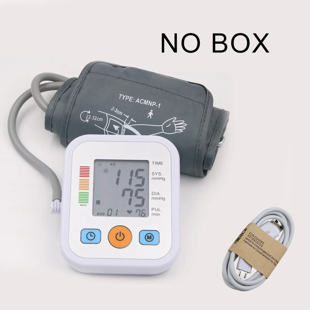 no box with usb Тонометр для измерения артериального давления, медицинское оборудование, домашний прибор для измерения давления, белый монитор для здоровья - Цвет: no box with usb
