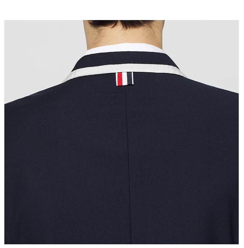 

THOM 2021 TB Fashion Brand Formal Blazer Men Clothing Casual Suit Men's Jacket Spring Autumn Business Solid White Border Coat