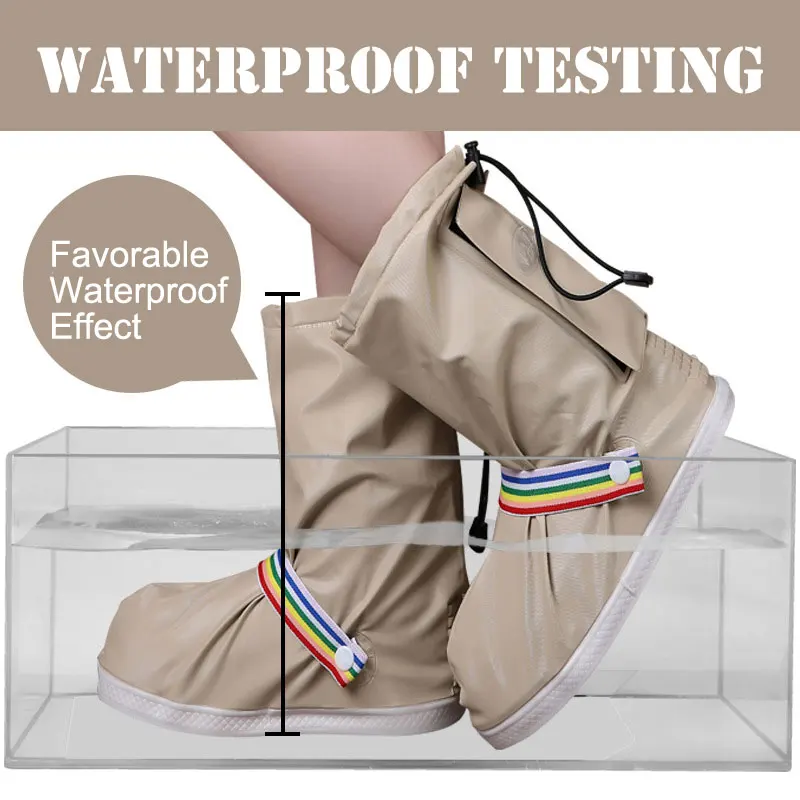 Водонепроницаемые непромокаемые чехлы для обуви Нескользящие Ботинки Ботильоны