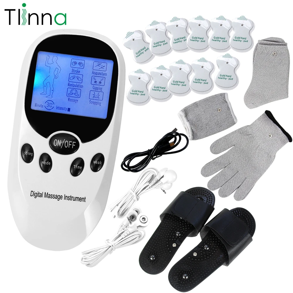 

EMS Electric Acupuncture Digital Therapy Tens Body Massager Dual Channels Pulse Muscle Stimulator For Back Neck Leg Pain Relief