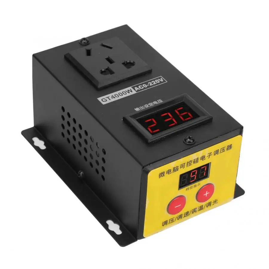 Высокоточный Регулируемый тиристорный Электронный регулятор напряжения 4000 Вт 220