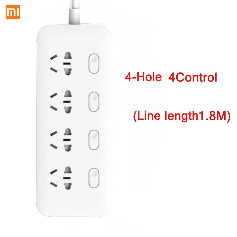 4-Hole 4control Xiao mi силовая лента 2.1A Быстрая зарядка 3 USB удлинительная розетка 6 розеток адаптер США Великобритания ЕС AU mi силовая полоса - Цвет: 4-Hole 4control