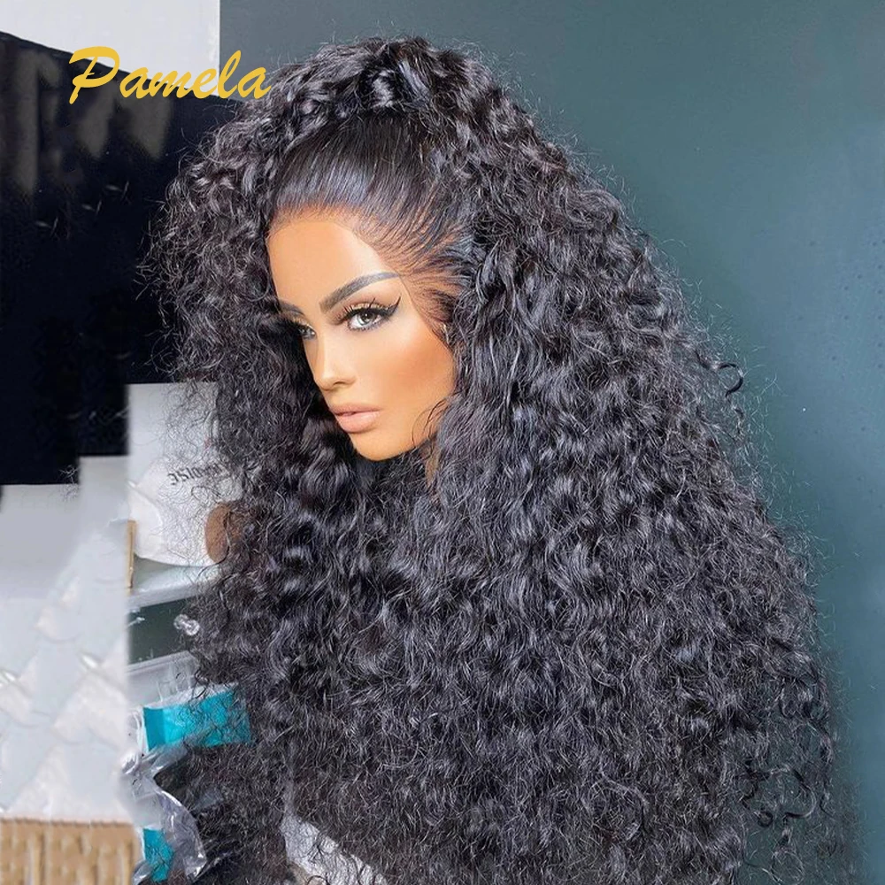 13x4 Lace Frontal Wig Curly Human Hair Wig Wet and wavy deep Wave For Women Brazilian Virgin Hair Swiss Lace