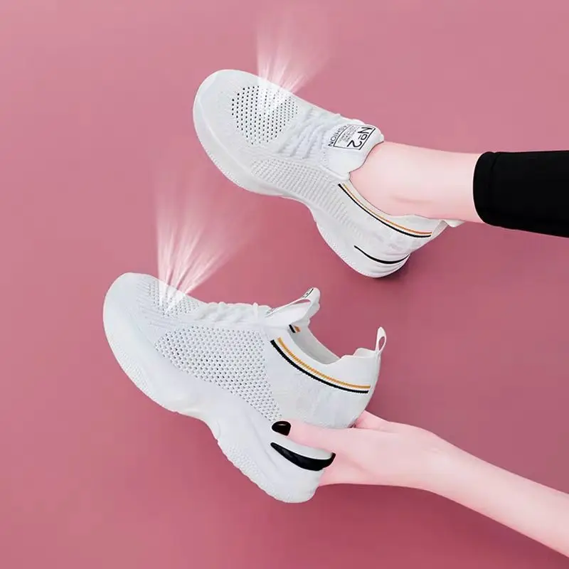 

Height Increasing Insole Dad Shoes Women's 2020 Spring New Versatile Breathable Sports Casual Internet Celebrity Travel Shoes