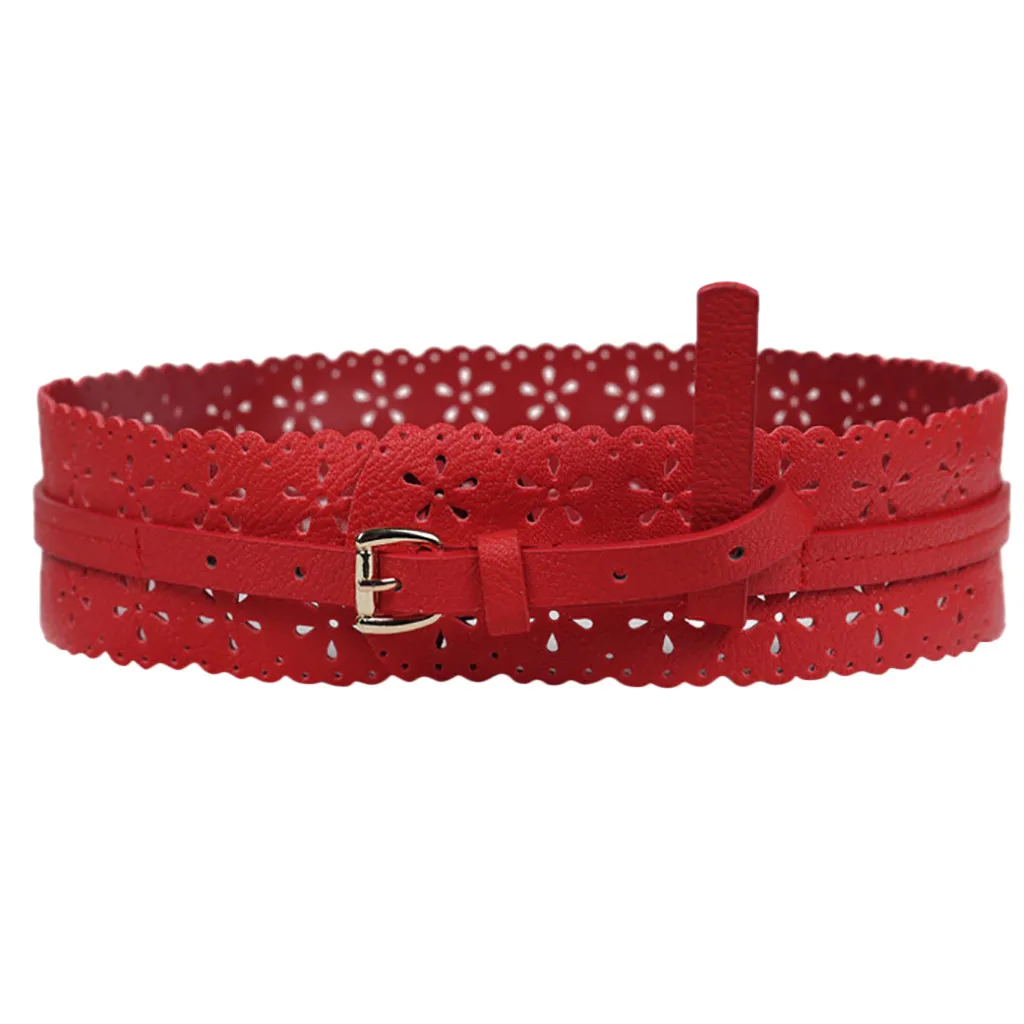 Женский широкий ремень SAGACE винтажный пояс в форме цветка модный кожаный для