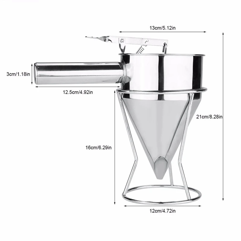 Диспенсер для мяча блинов из нержавеющей стали дозатор теста кекса воронка