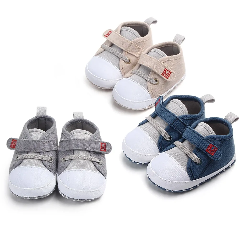 

Newborn Baby Cute Boys Girls Canvas Letter First Walkers scarpe con suola morbida scarpe per bambina scarpe per bambini scarpe p