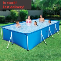 hot sale large bracket swimming pool outdoor children home paddling pool square swimming pool children foldable adult pond