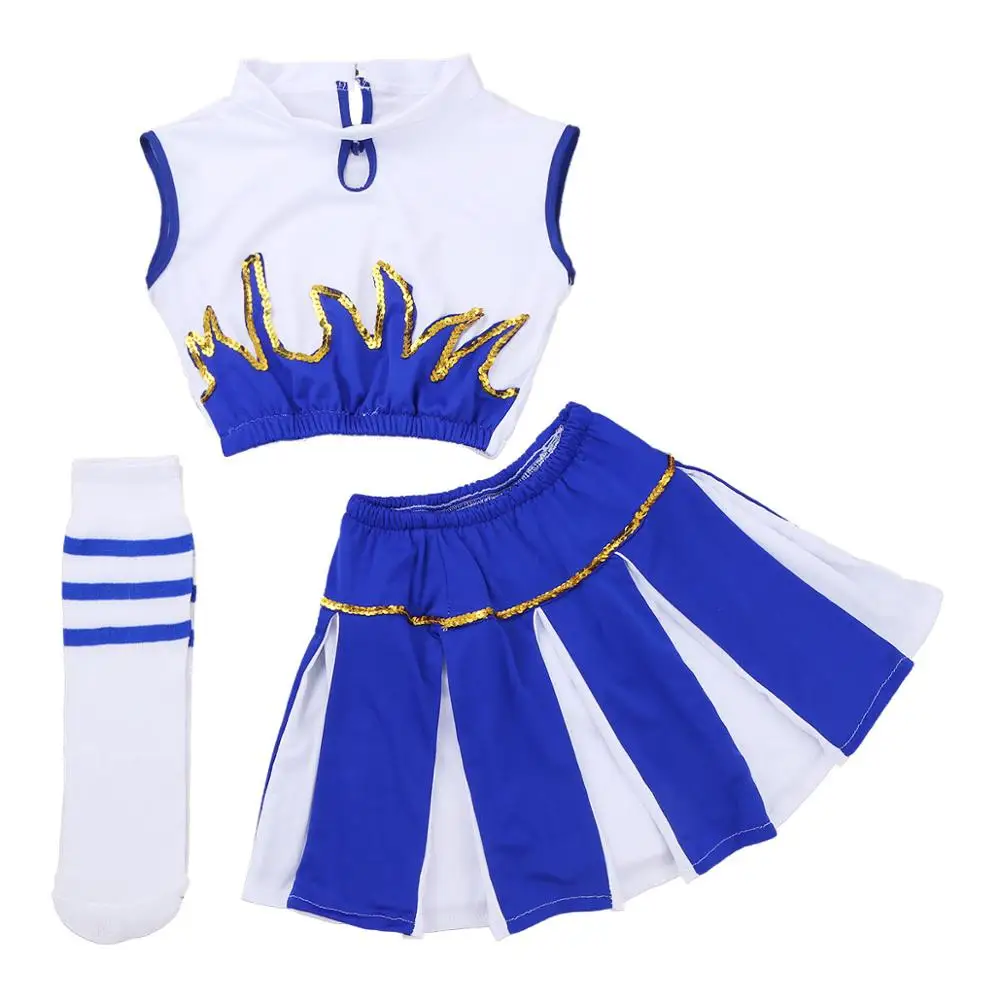 Детский костюм для чирлидинга детский современный джазового танца короткий топ