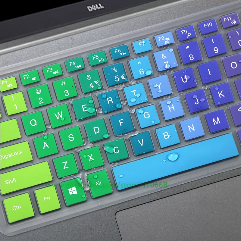 Красочные Силиконовый чехол покрытие для клавиатуры протектор для Dell Inspiron 13 5000 13,3 дюймов i7370 i7373 5580 5482 3482 1" ноутбук