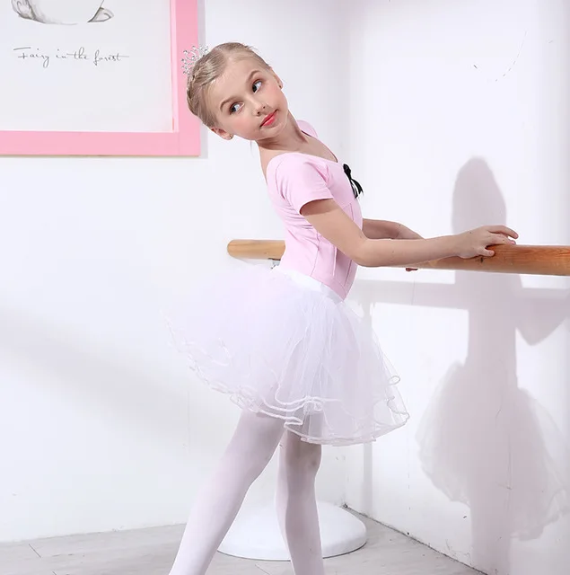 Модный детский балетный костюм для танцев юбка-пачка тренировочный из двух