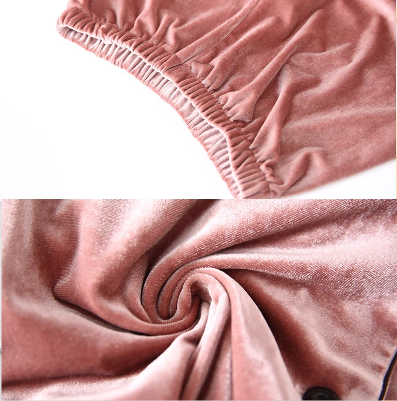 Пижама женская велюровая зимняя домашняя одежда для сна 2 шт./комплект|Кофты сна| |