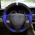 Для BMW F10 F07 (GT) 2009-2017 F11 (Touring) 2010-2017 F01 F02 2008-2015 вручную сшитый черный чехол рулевого колеса автомобиля