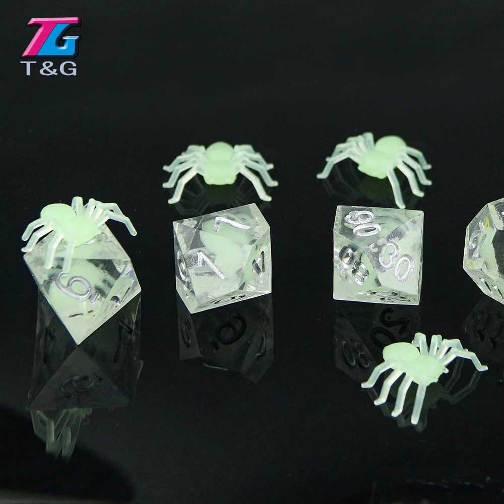 7 шт./компл. классные пауки DND ролевые игральные кости D4 D6 D8 D10 D % D12 D20 набор