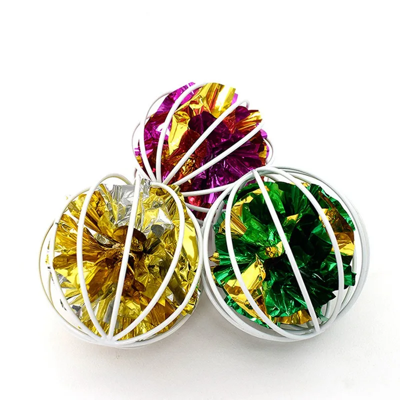 Cat Toys Hollow Ball Colorful Squeaky Paper Affordable For Cats Kitten Playing Funny Interactive Rolling Toy | Дом и сад