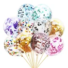 1020 штук 12 дюймов Звездный конфетти воздушные шары конфетти металлик латексные прозрачные клипсы для воздушных шаров, детских празднований дня рождения вечерние свадебные украшения
