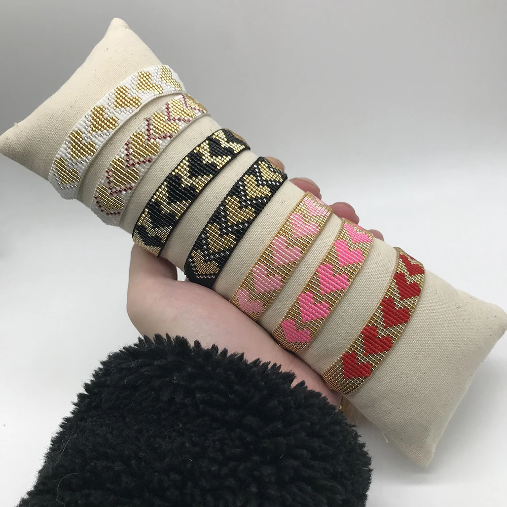 

BLUESTAR Femme Bracelet MIYUKI Bracelet Star Heart Bracelets Handmade Woven Jewelry 2021