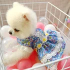 Летняя одежда для домашних питомцев; Платье с юбкой с изображением кошки, щенка и собаки; Костюмы принцессы; Одежда для собак Shih Tzu Maltese Poodle Bichon Pomeranian Schnauzer
