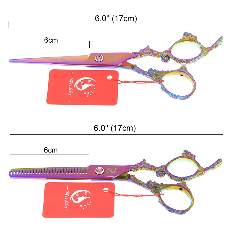 

Meisha 6 inch Professional Hair Scissors Salon Shears Barber Thinning Scissor Barber Hairdressing Cutting Scissors Set A0110A