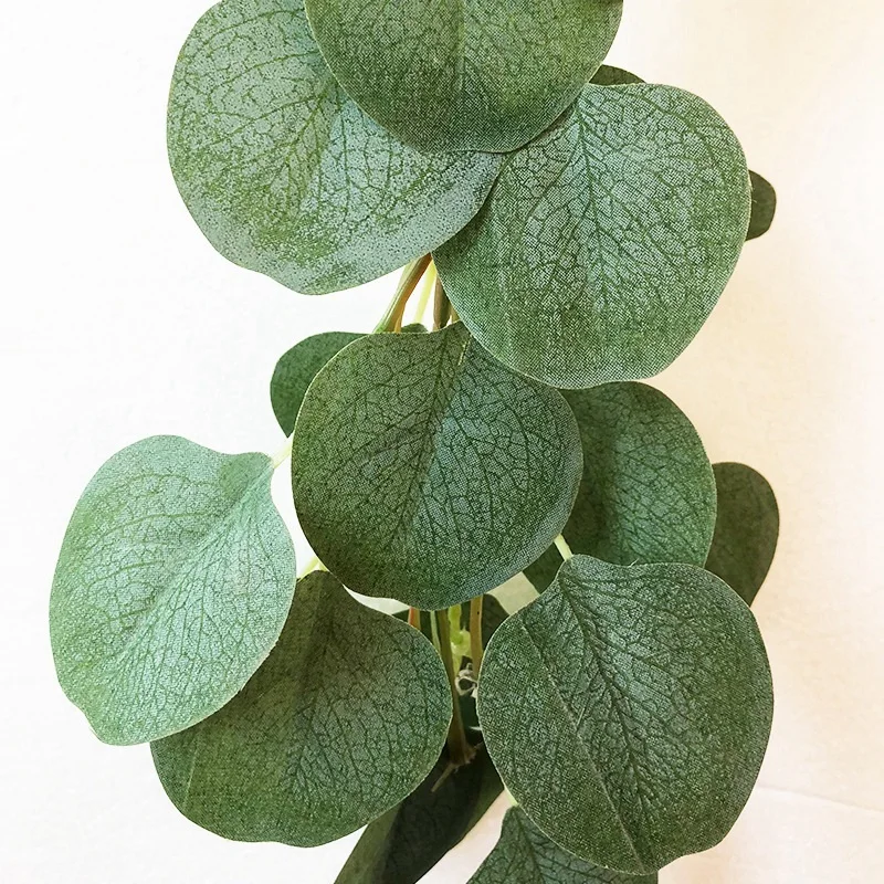 4 шт. искусственная лоза симуляция венка эвкалипта круглые листья свадебный