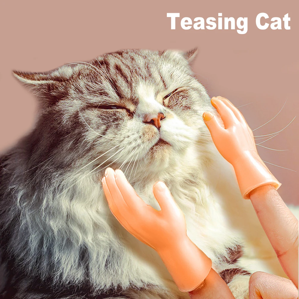 

Забавные игрушки для кошек, котят, собак, пальцы из ПВХ в форме руки, игрушки для домашних животных, аксессуары для кошек, интерактивные игру...