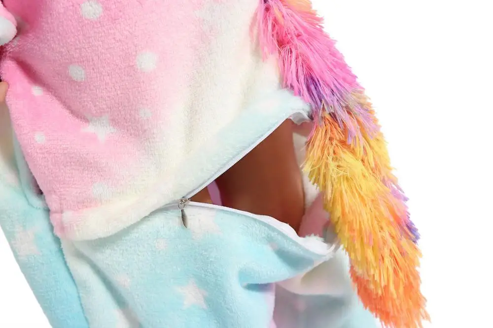 

Girls Boys Winter Kugurumi Pajamas Unicorn Anime Kids Sleepwear Flannel Warm Hooded Jumpsuit Children Halloween Cosplay Costume
