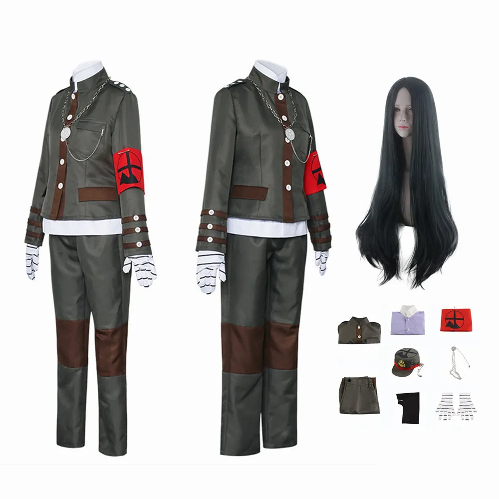 

2021 Anime Danganronpa Korekiyo Shinguji Uniform Top Pants Full Set Cosplay Costume coat women men Halloween Christmas costume