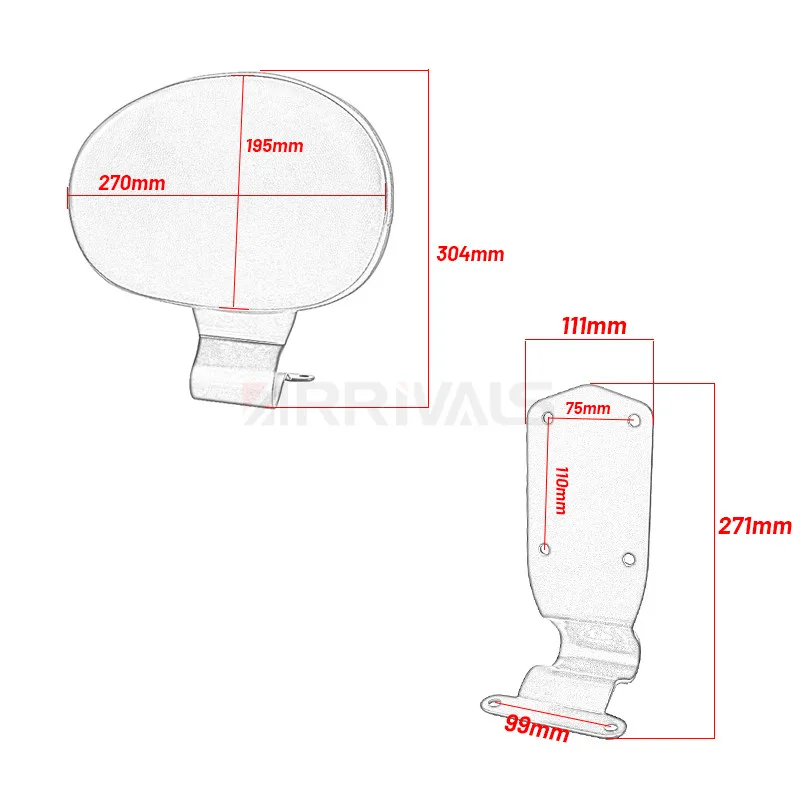 Черная кожаная передняя спинка сиденья мотоцикла для Honda VTX 1300 VTX1300 |