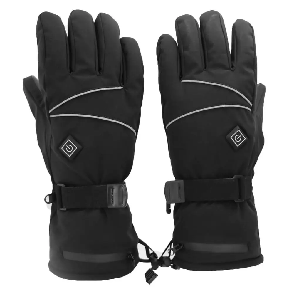

Winter Ski Gloves Electric Heating Thermal Glove Motorcycle Bike Recharge Heated Warm Gloves Battery Mittens For Cold Weater