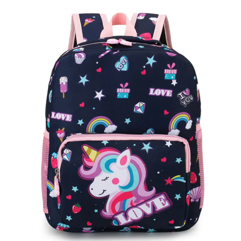 Cartoon Cute Kindergarten Anime School Bags Kawaii 4 Colors Unicorn School Backpack 3-6 Year Old Boys Girls Baby Travel Backpack