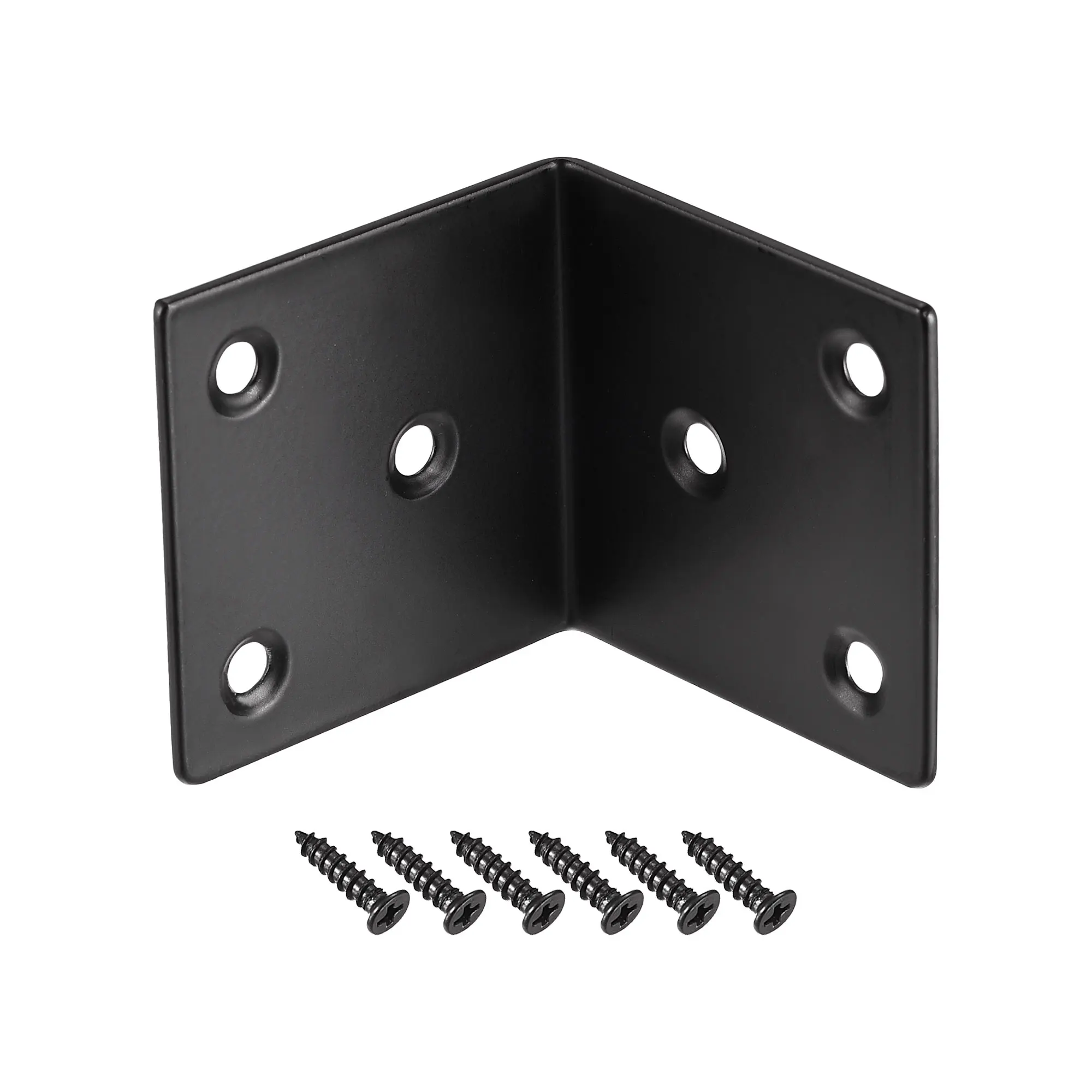 

Uxcell Corner Brace Angle Bracket Fastener Stainless Steel L Shape 50mmx50mmx50mm Black with Screws, 10 Pcs