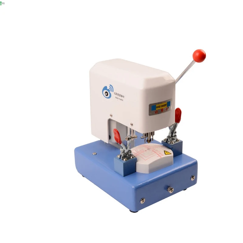 

Glasses lens template punching machine three-hole machine three-eye punching mechanism template machine glasses processing equip